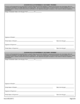 STEM OPT Extension - Mentor and Training Plan Form and Template | DOCX