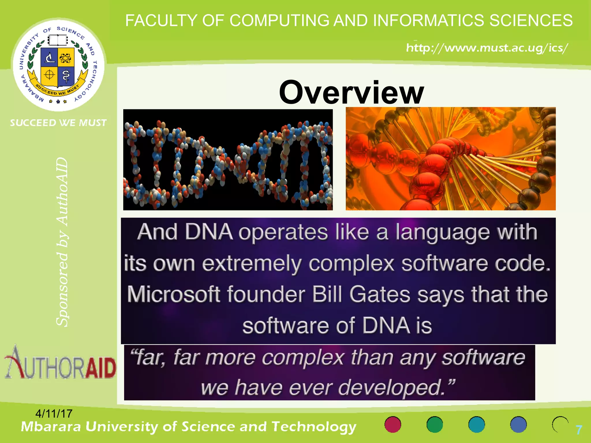 Overview
7
SponsoredbyAuthoAID
FACULTY OF COMPUTING AND INFORMATICS SCIENCES
4/11/17
 