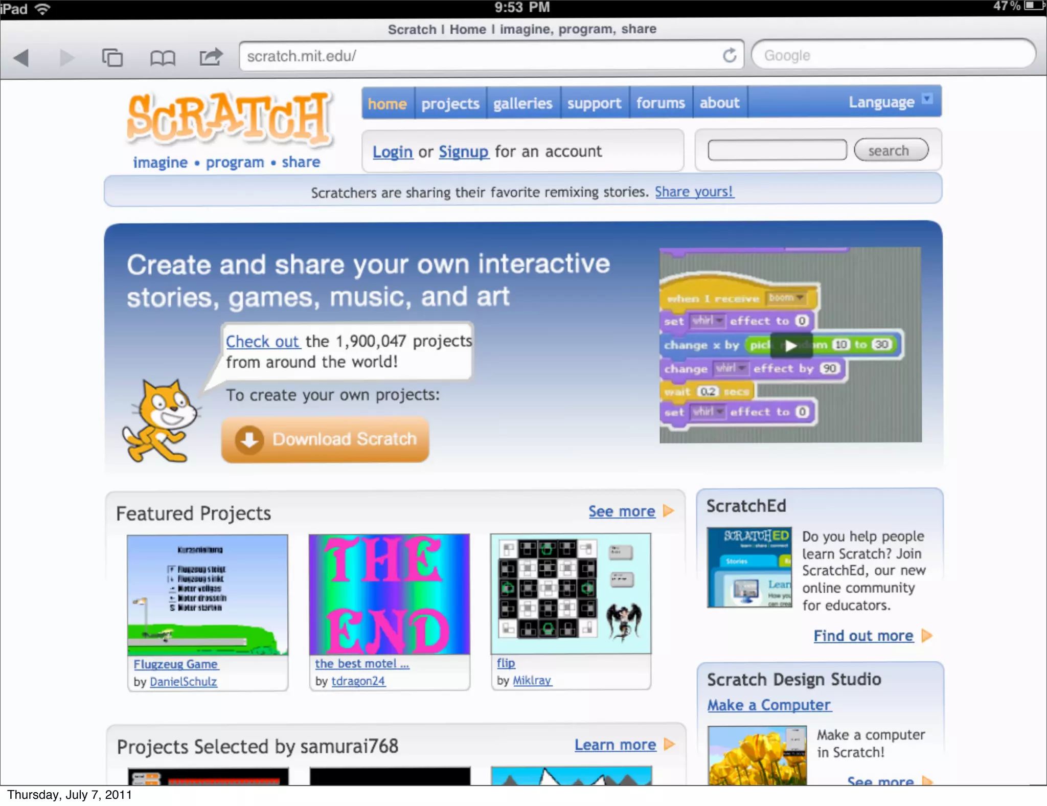 Thursday, July 7, 2011
 