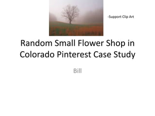 Random Small Flower Shop in
Colorado Pinterest Case Study
Bill
-Support Clip Art
 