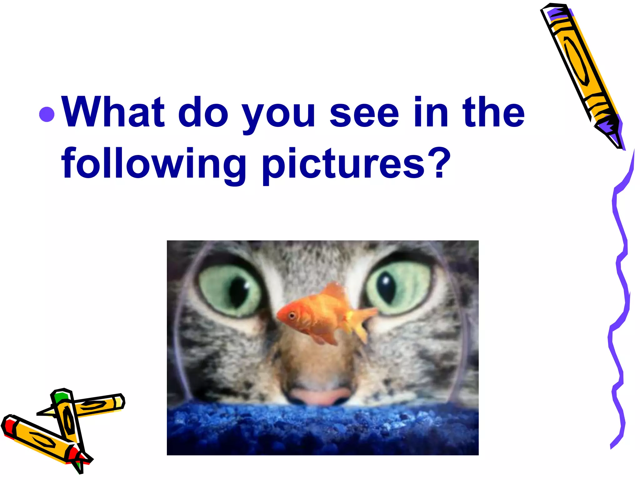 What do you see in the
following pictures?
 