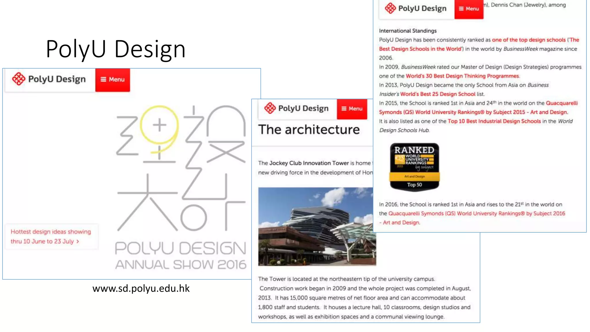 PolyU Design
www.sd.polyu.edu.hk
 