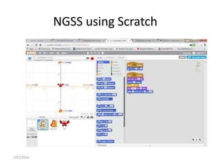 7/27/2014
NGSS using Scratch
 