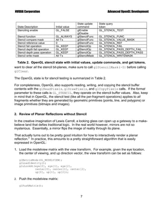 Improving Shadows and Reflections via the Stencil Buffer | PDF