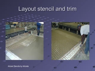 Layout stencil and trim Artcast Stencils by Artcrete 
