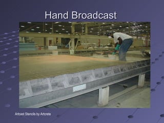 Hand Broadcast  Artcast Stencils by Artcrete 