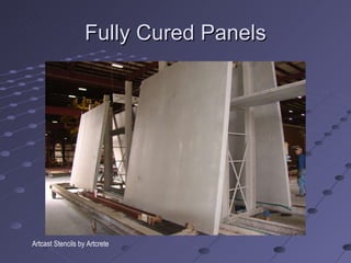 Fully Cured Panels Artcast Stencils by Artcrete 