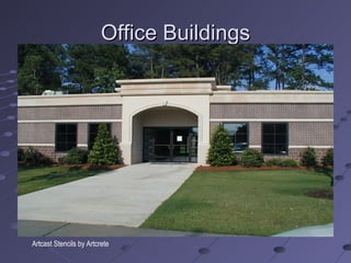 Office Buildings Artcast Stencils by Artcrete 