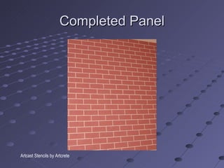 Completed Panel Artcast Stencils by Artcrete 