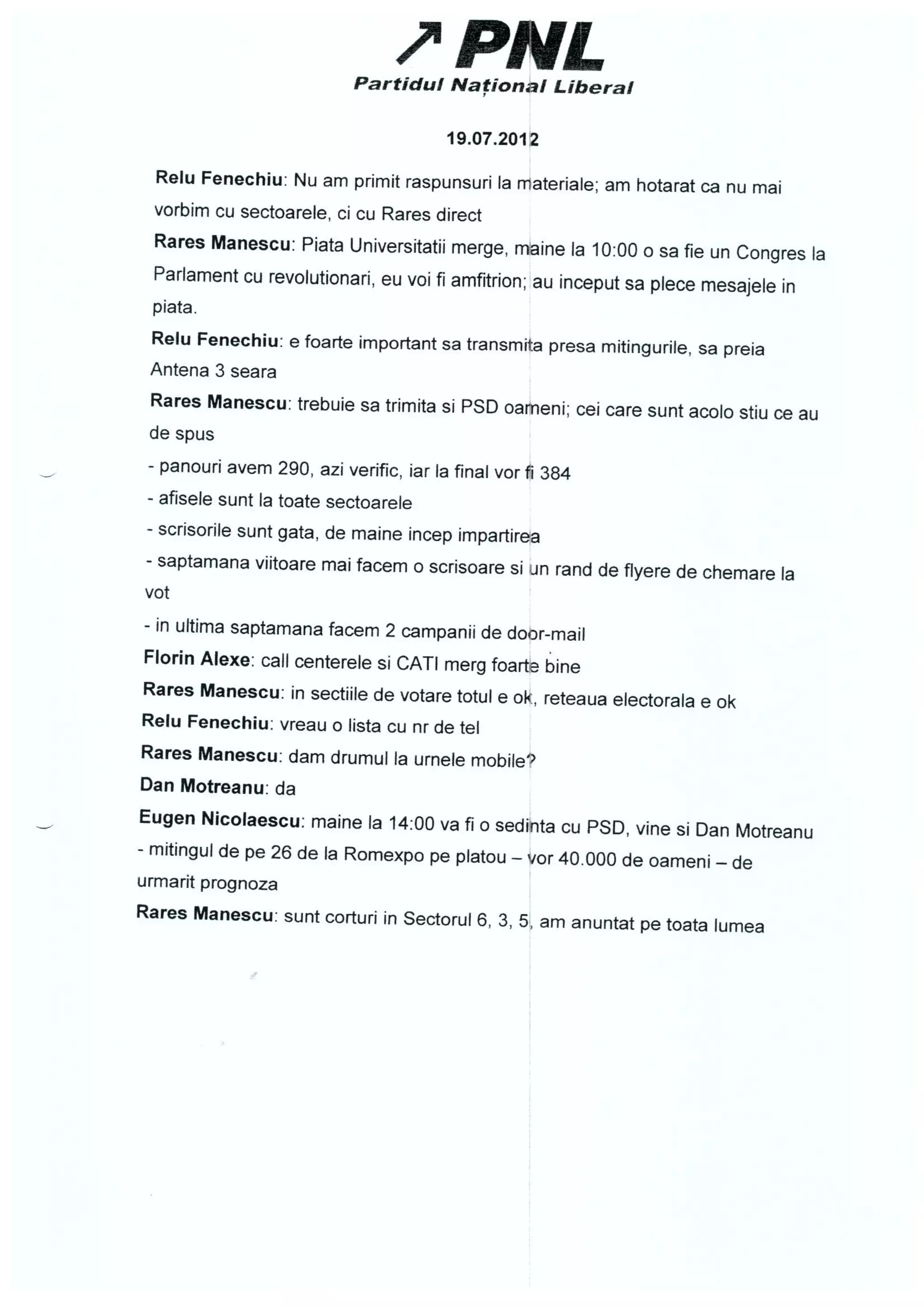 Stenograma Sedinta PNL Campanie Referendum 2012