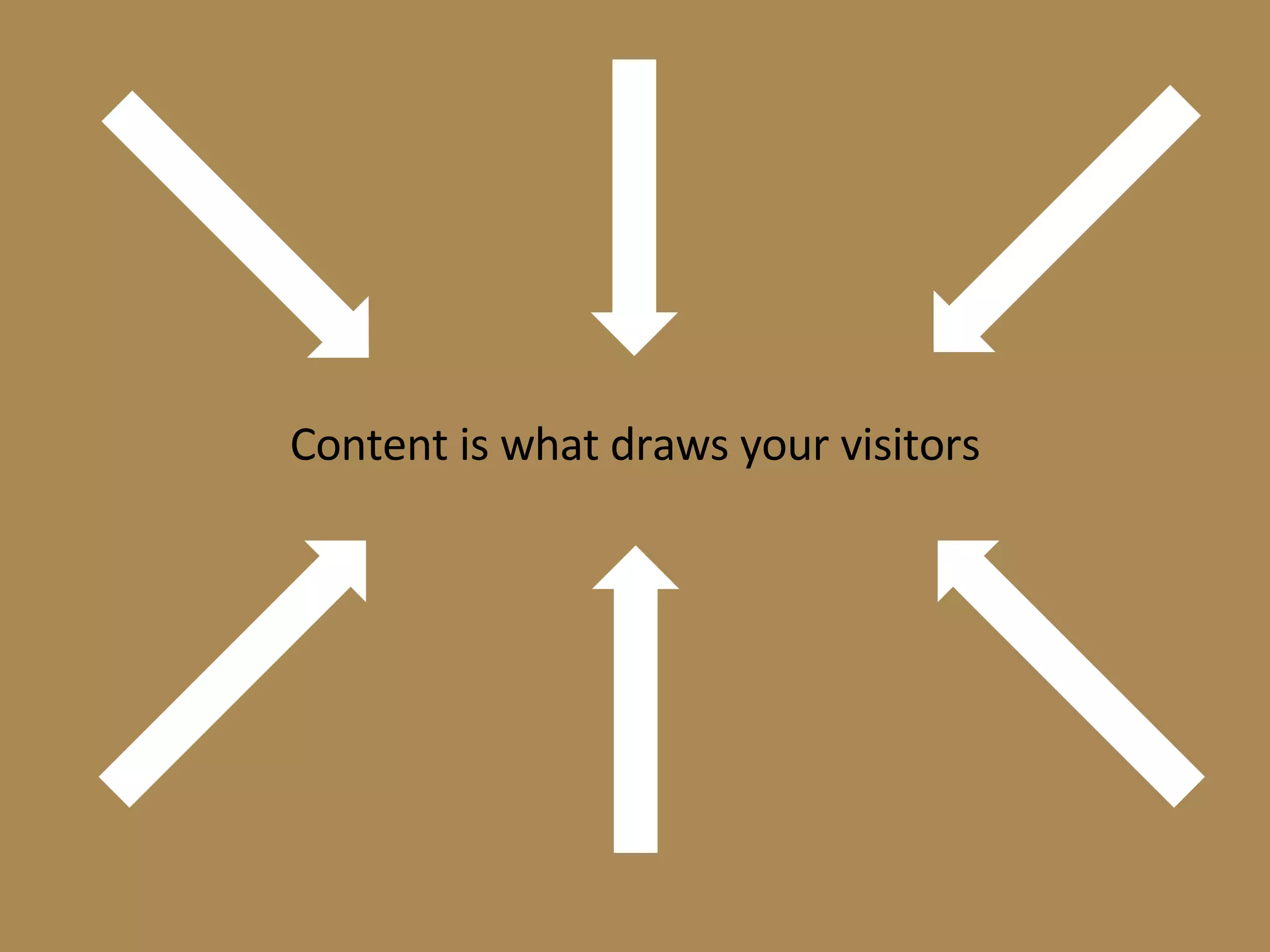 Content is what draws your visitors 