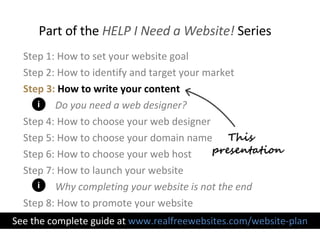 Step 3: How To Write Your Content | PPT