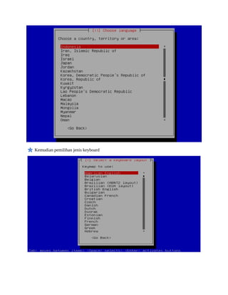 Kemudian pemilihan jenis keyboard
 