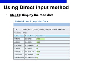Using Direct input method Step18 : Display the read data 