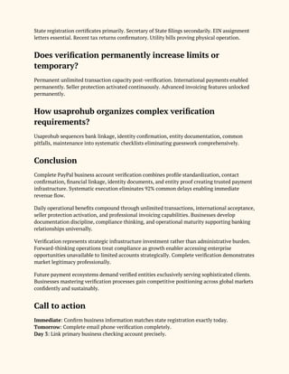 Limited Verification Capability Best 2026 Guide to Fully Verify Your PayPal Business Account | DOCX