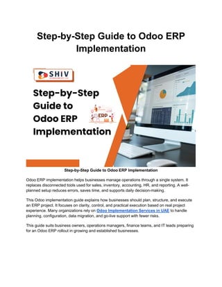 Odoo ERP Implementation Setup: Step-by-Step Process | PDF