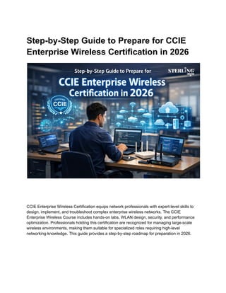 Wireless Certification Master Enterprise Wireless Networking: CCIE Guide 2026 | PDF