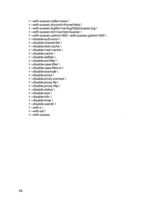 Key fingerprint = AF19 FA27 2F94 998D FDB5 DE3D F8B5 06E4 A169 4E46.
> --with-suexec-caller=www 
> --with-suexec-docroot=/home/httpd 
> --with-suexec-logfile=/var/log/httpd/suexec.log 
> --with-suexec-bin=/usr/sbin/suexec 
> --with-suexec-uidmin=500 --with-suexec-gidmin=500 
> --disable-auth-anon 
> --disable-charset-lite 
> --disable-disk-cache 
> --disable-mem-cache 
> --disable-cache 
> --disable-deflate 
> --disable-ext-filter 
> --disable-case-filter 
> --disable-case-filter-in 
> --disable-example 
> --disable-proxy 
> --disable-proxy-connect 
> --disable-proxy-ftp 
> --disable-proxy-http 
> --disable-status 
> --disable-asis 
> --disable-info 
> --disable-imap 
> --disable-userdir 
> --with-z 
> --with-ssl 
> --with-suexec
64
 