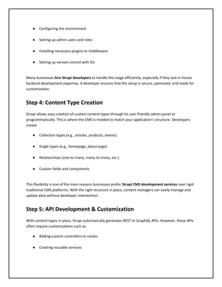 Step-by-Step Process of Strapi Development Services for Scalable ...
