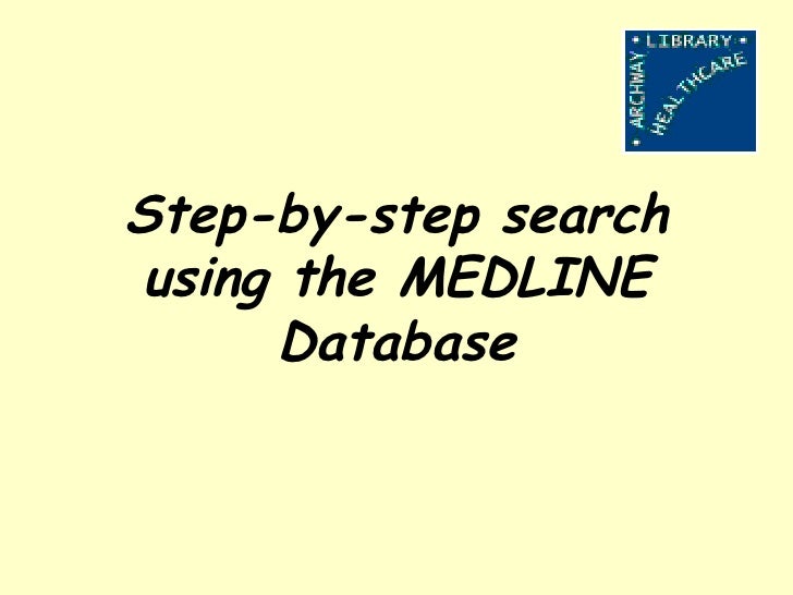 Using the Medline Database for Osteopaths (best viewed in full screen)