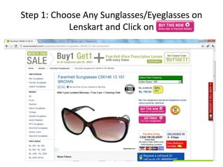 Step 1: Choose Any Sunglasses/Eyeglasses on Lenskart and Click on 