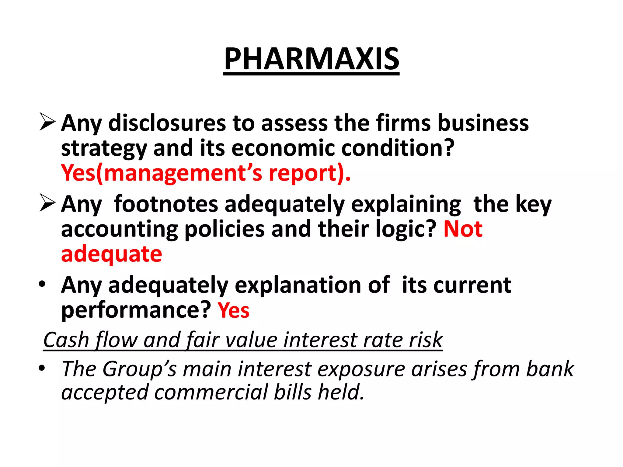 Any  footnotes adequately explaining  the key accounting policies and their logic? YesThe TSR measure has been chosen on the basis that itis the most commonly accepted method of measuring company performance and therefore well understood; andis able to measure growth in shareholder wealth.The terms of each grant have not altered.