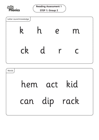 Phonics and Letter Sound Knowledge Reading Assessment Steps | PDF