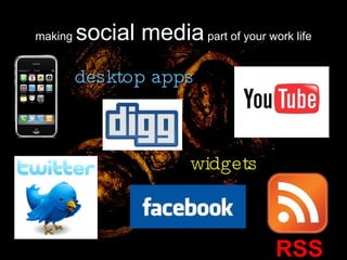 making  social media  part of your work life RSS widgets desktop apps 