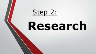 Step 2:
Research
 
