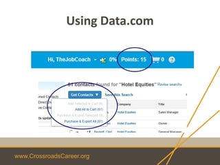 www.CrossroadsCareer.org
Using Data.com
 