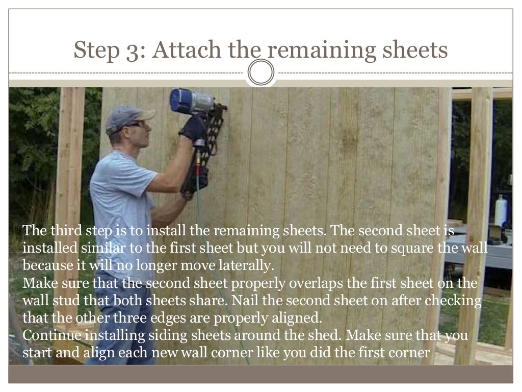6. How to install sheet siding on your storage shed