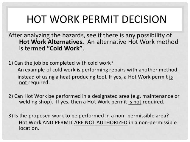 <strong>Hot Work Permit</strong> - Fill Out or Print Blank PDF <strong>Template</strong> Online Hot work permit template