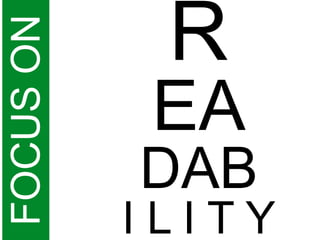 FOCUS ON

DAB
ILITY

 