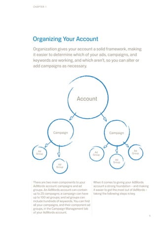 CHAPTER 1 
Organizing Your Account 
Organization gives your account a solid framework, making 
it easier to determine whic...