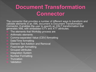The integration is created to import accounting journal data files, ad hoc bank
transactions, bank fee statements in ASC X...