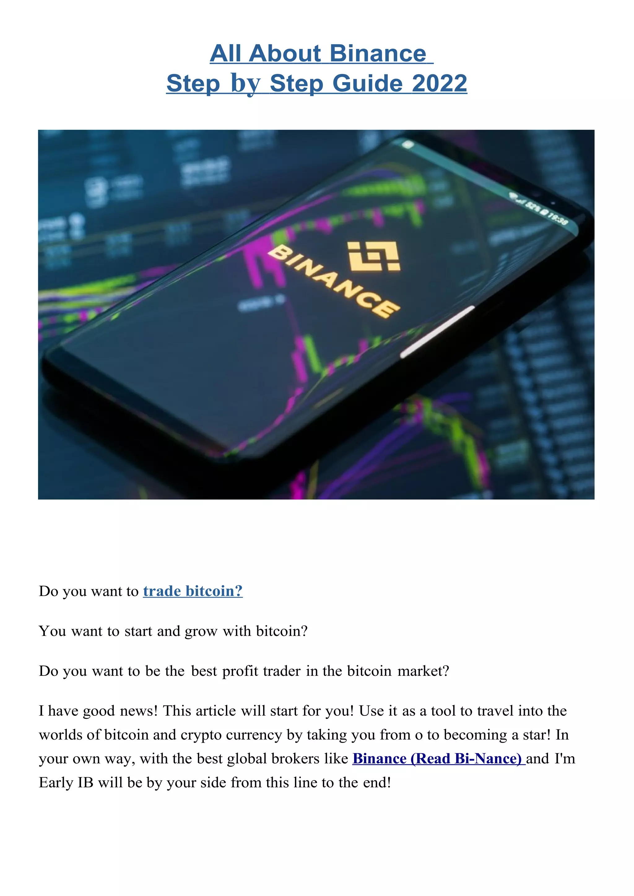 Step By Step Binance Guide | PDF