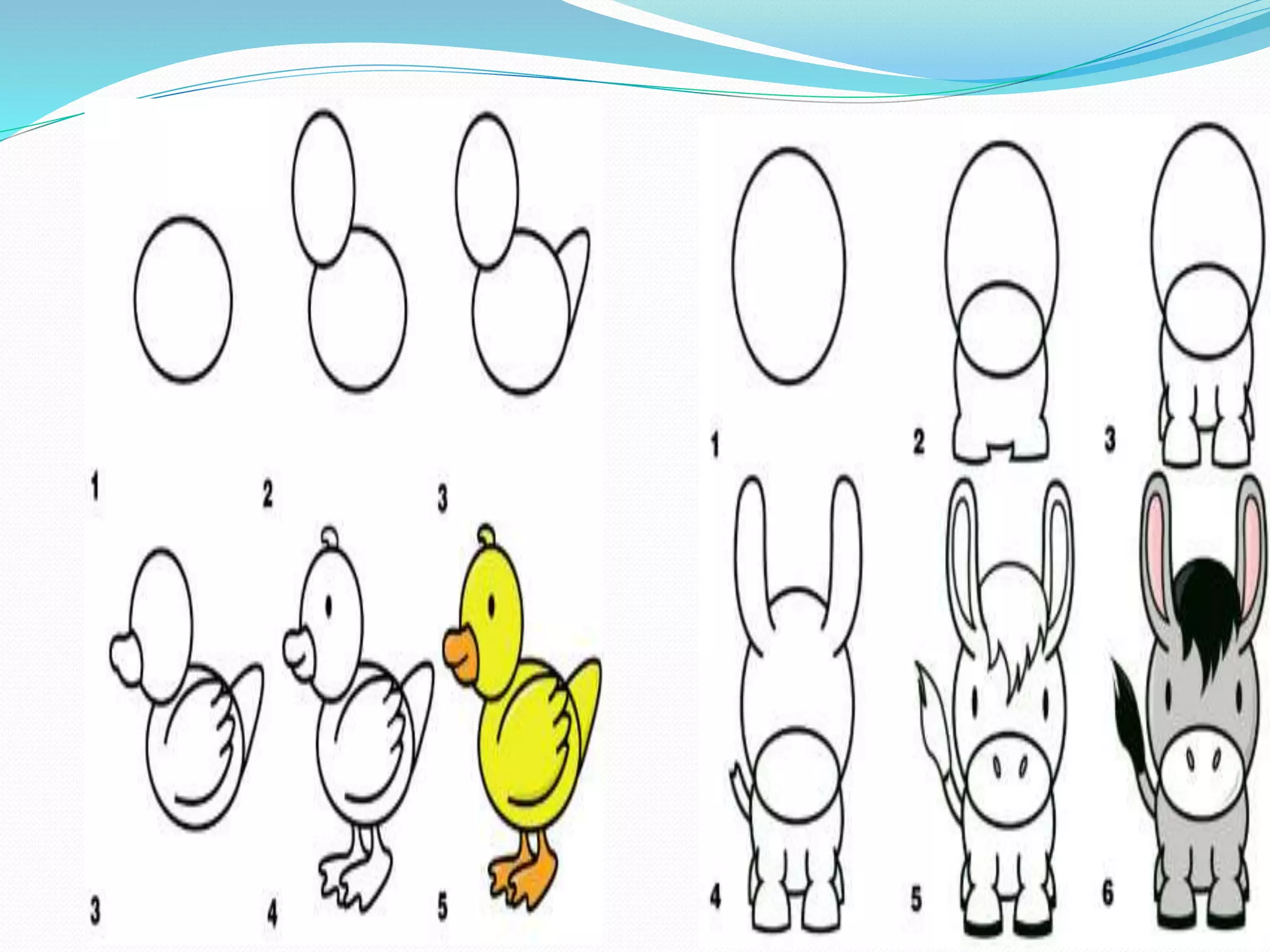 Step by step cartoons