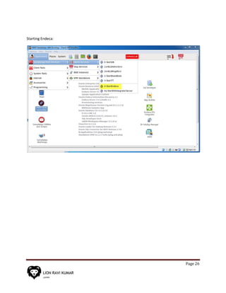 Page 26
Starting Endeca:
 