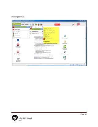 Page 30
Stopping Services :
 