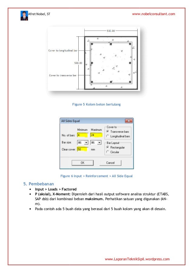 Step by step desain kolom menggunakan software pca col