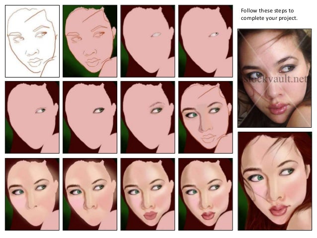 step by step for digital portrait painting digital portrait