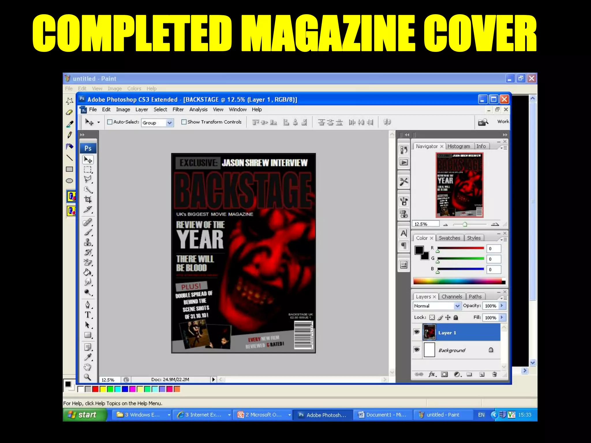 BACKSTAGE MAGAZINE EVALUATION