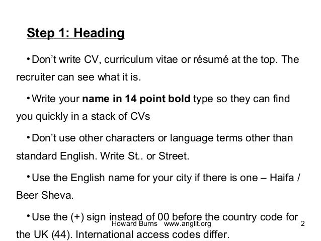 step by step resume writing