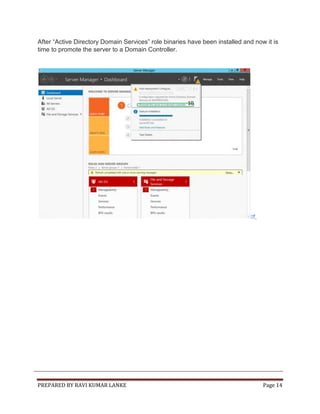 Step by step guide for setting up windows server 2012 domain controller ...