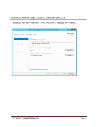 Step by step guide for setting up windows server 2012 domain controller ...