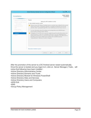 Step by step guide for setting up windows server 2012 domain controller ...