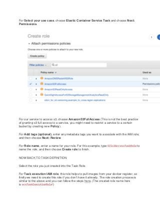 Step by Step Guide of AWS Elastic Container Service (ECS) | PDF