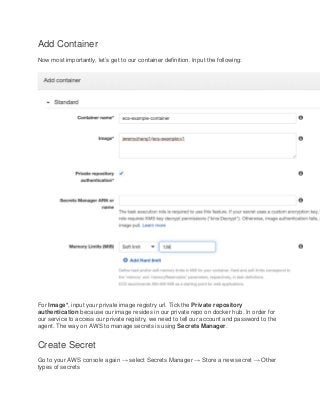 Step by Step Guide of AWS Elastic Container Service (ECS) | PDF