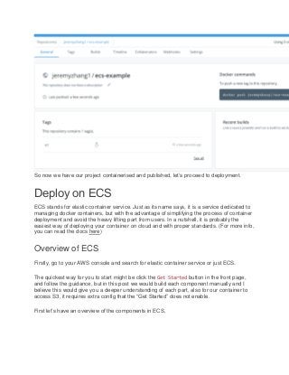 Step by Step Guide of AWS Elastic Container Service (ECS) | PDF