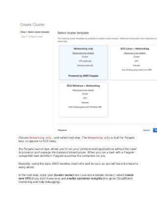 Step by Step Guide of AWS Elastic Container Service (ECS) | PDF